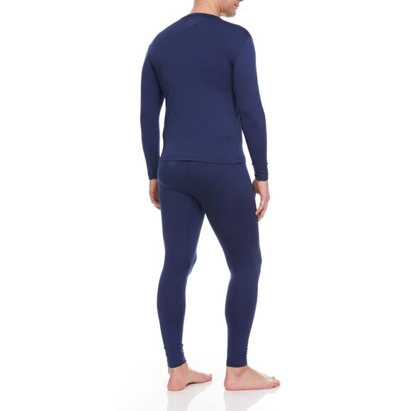 Mens Thermals Navy Blue Underwear MicroFiber Fleece Long Johns Winter Base NWT - Picture 4 of 6